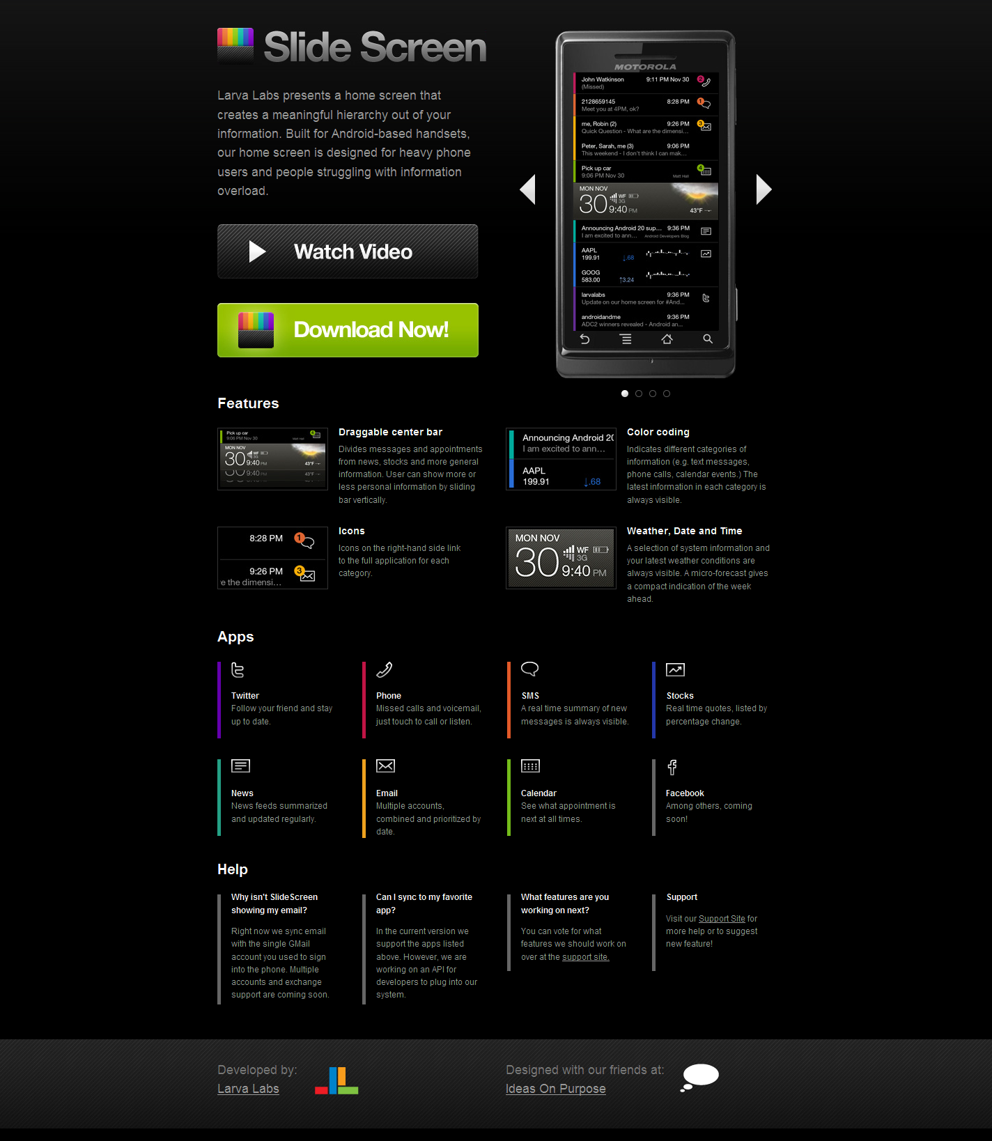 Slide Screen